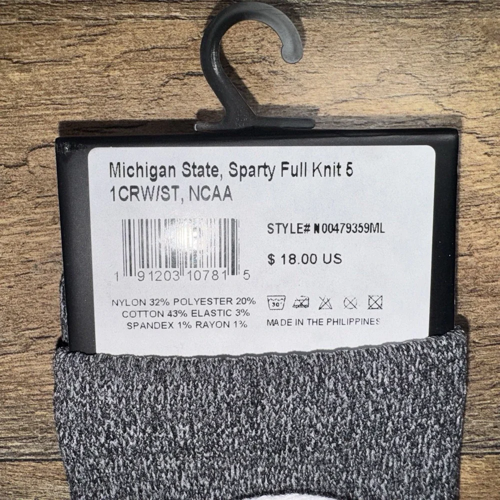 Michigan State Socks, MSU, Strideline, M/L